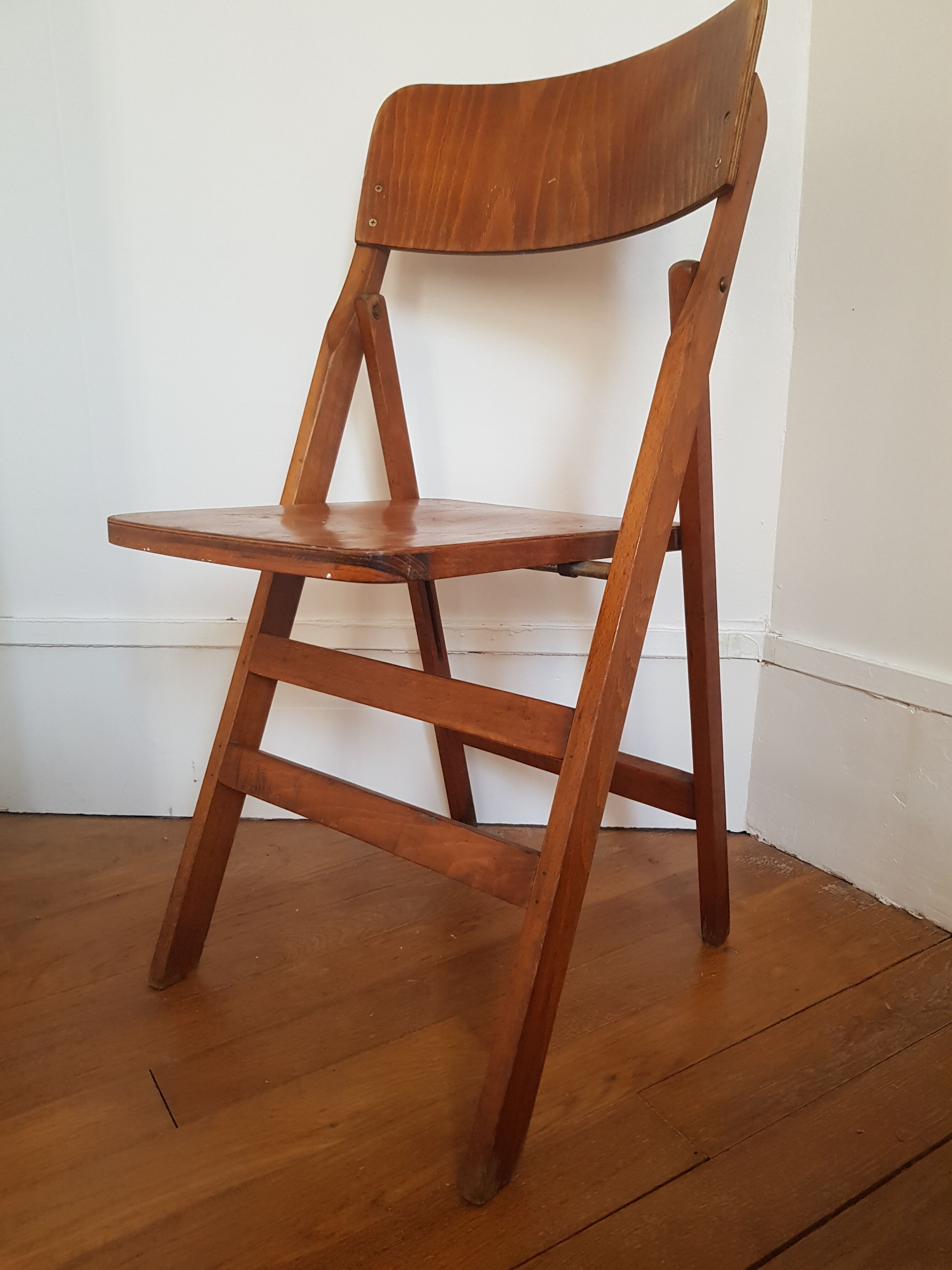 Wooden folding chair 50s