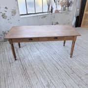 Bistro farmhouse table cherry wood turned legs 180cm