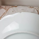 Lot de 4 assiettes plates Limoges FD Chauvigny blanc doré motif Rose