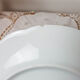 Lot of 4 flat plates Limoges FD Chauvigny golden white rose pattern