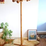 Coat rack on foot, in pine