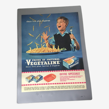 Publicité vintage à encadrer végétaline