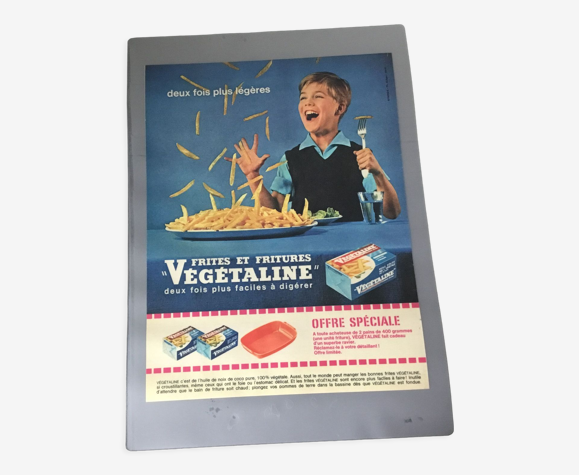 Publicité vintage à encadrer végétaline