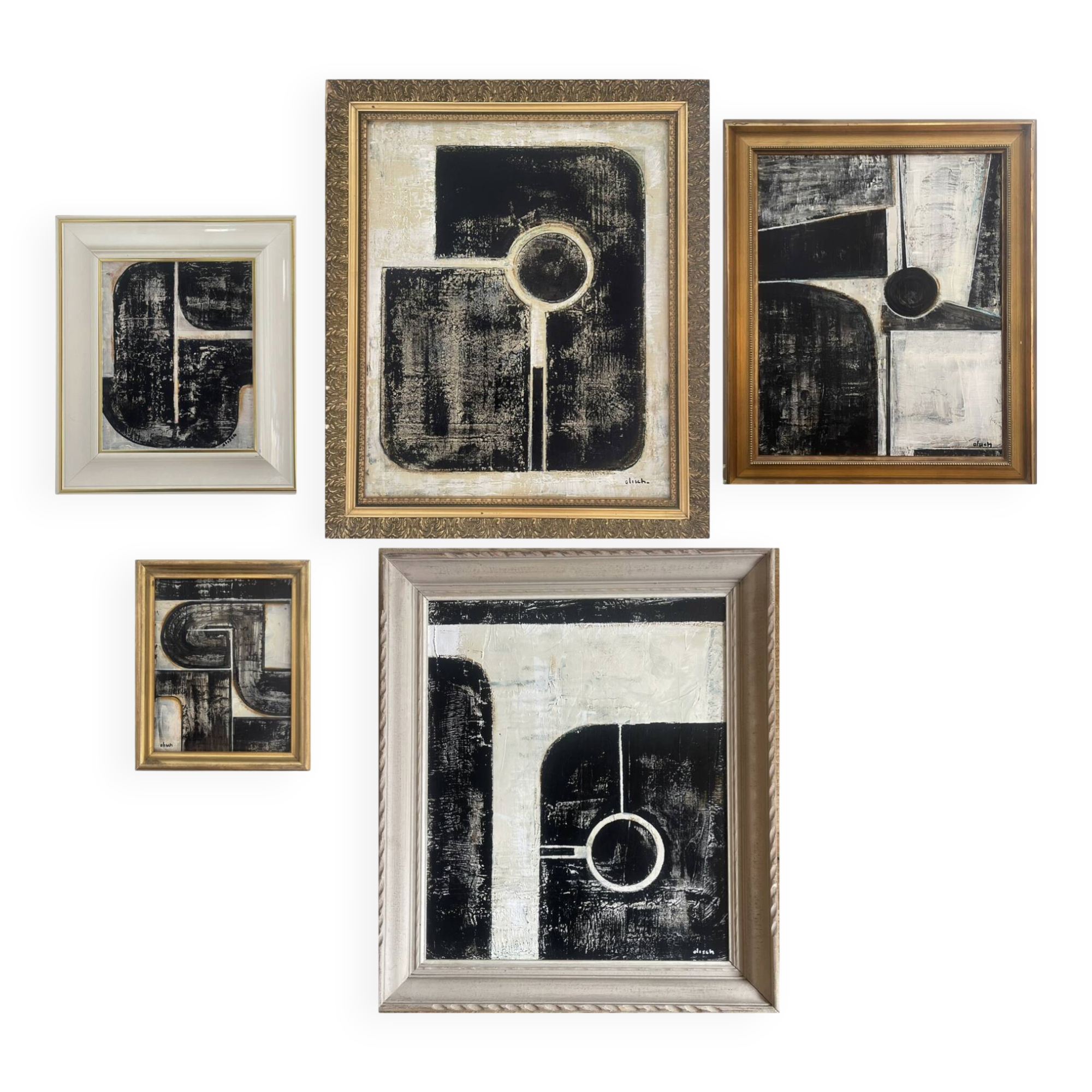 5 Paintings by the artist Olisch