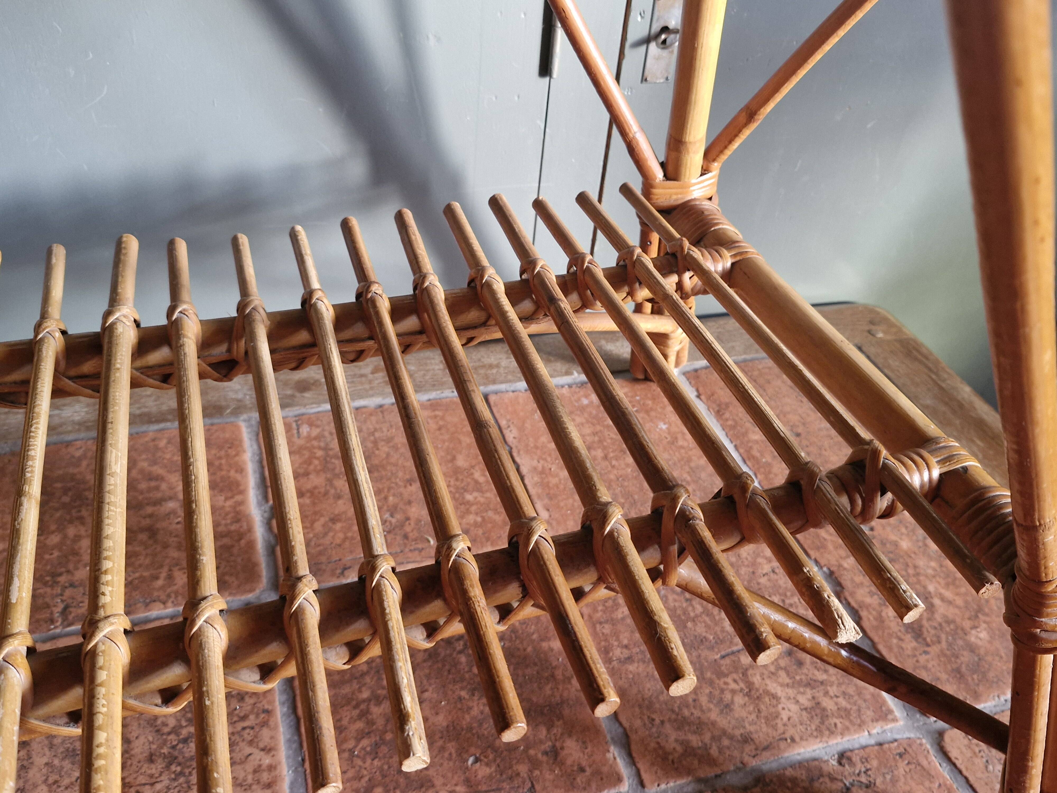 Vintage coffee table - Bamboo & Rattan - 1950s/60s