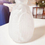 Vase art déco en verre pressé moulé aigle