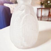 Art deco vase in pressed glass molded eagle