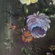 Acrylic painting on canvas, country decoration, bohemian flowers