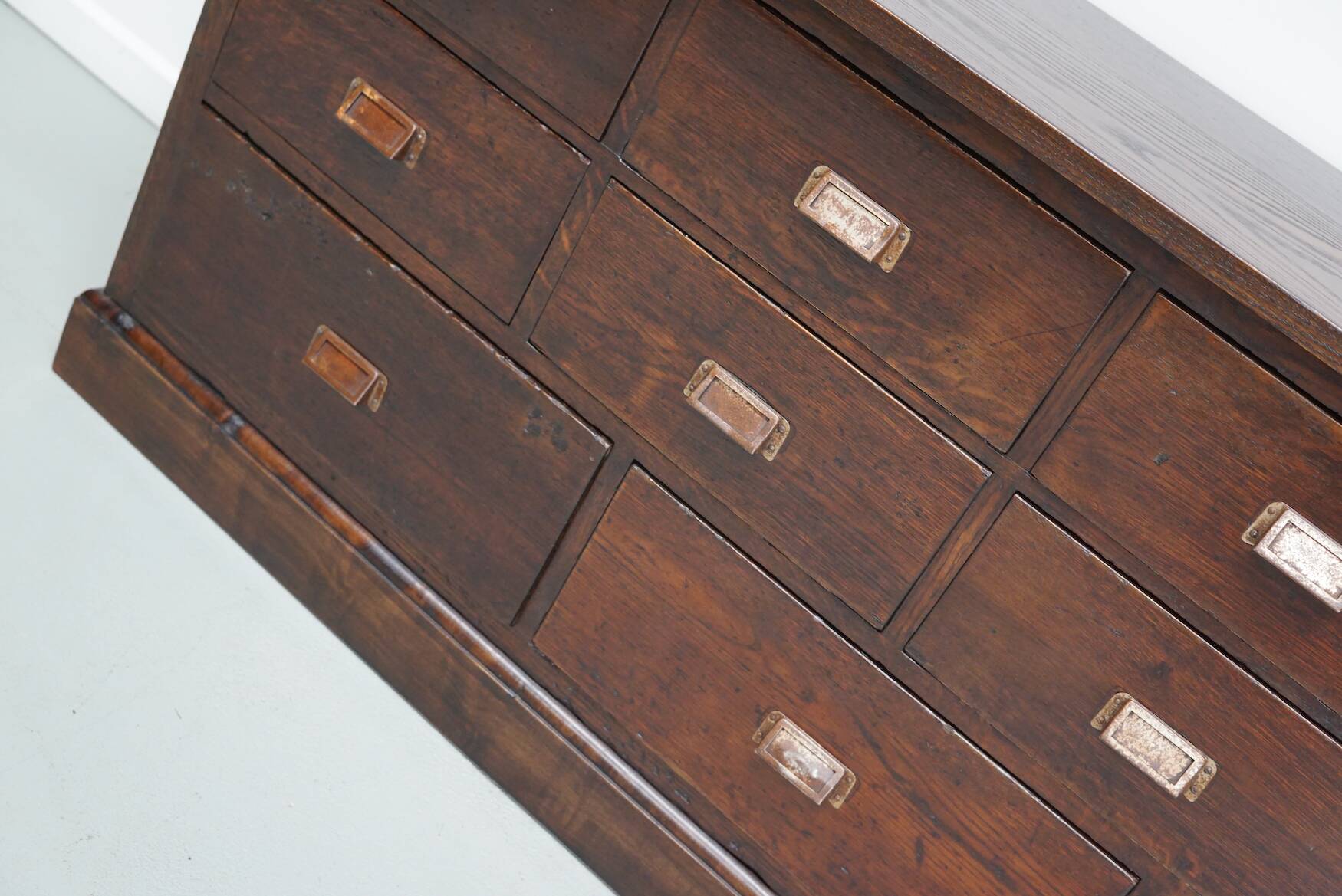 Vintage Dutch Oak Apothecary/Shop Cabinet, 1950s
