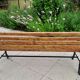 Garden bench cast iron and wood