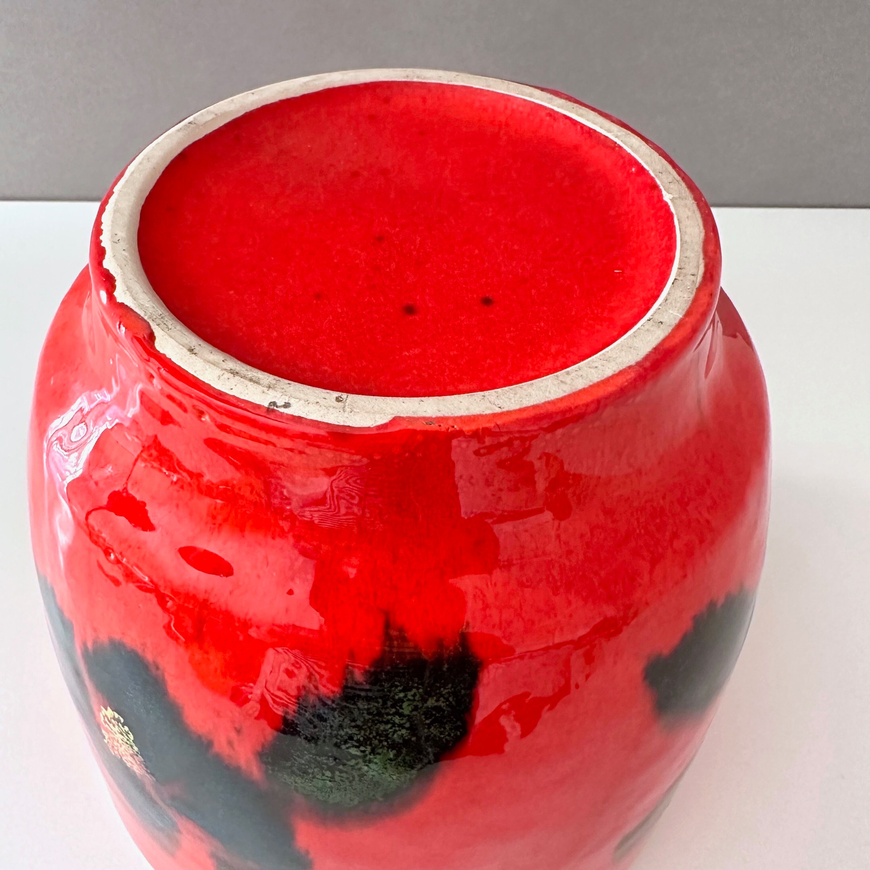 Bay ceramic planter, westgerman pottery, 70's interior