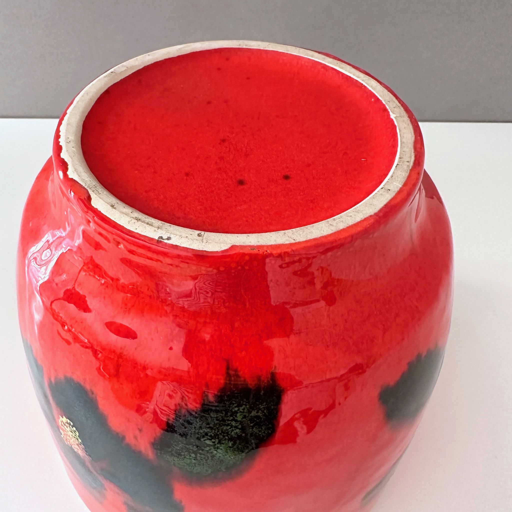 Jardinière en céramique de baie, poterie ouest-allemande, intérieur des années 70