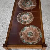 Coffee table in wood and ceramic attributed to Juliette Belarti alias Julien de Covemaeker