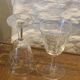 9 glasses tulip-shaped vintage blueberry pattern 1960