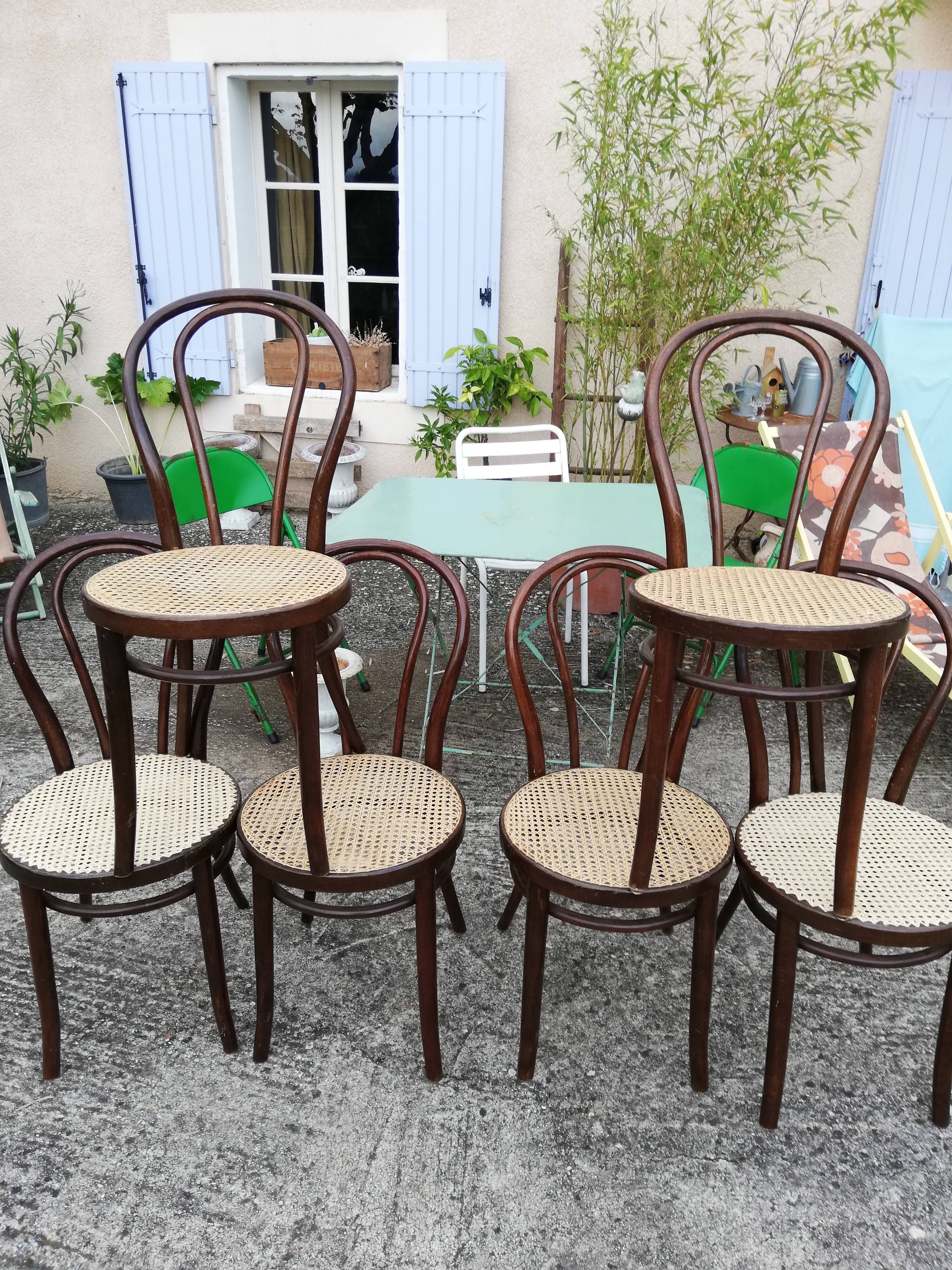 6 Thonet bistro chairs