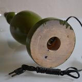Vintage olive green lamp base circa 1970