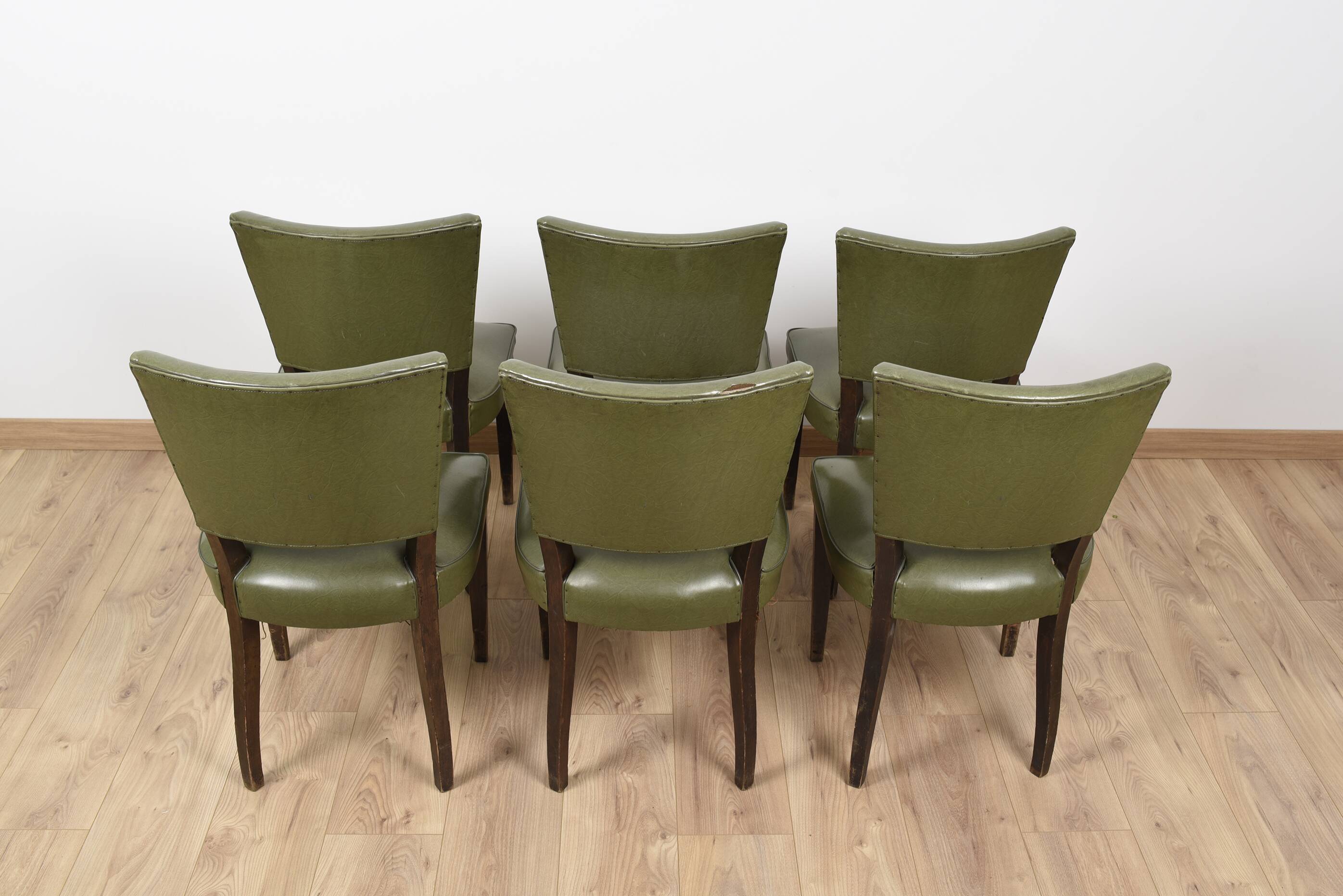 Leather and wood bistro chairs