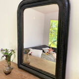 Louis Philippe mirror of the period with the plate repainted in nour
