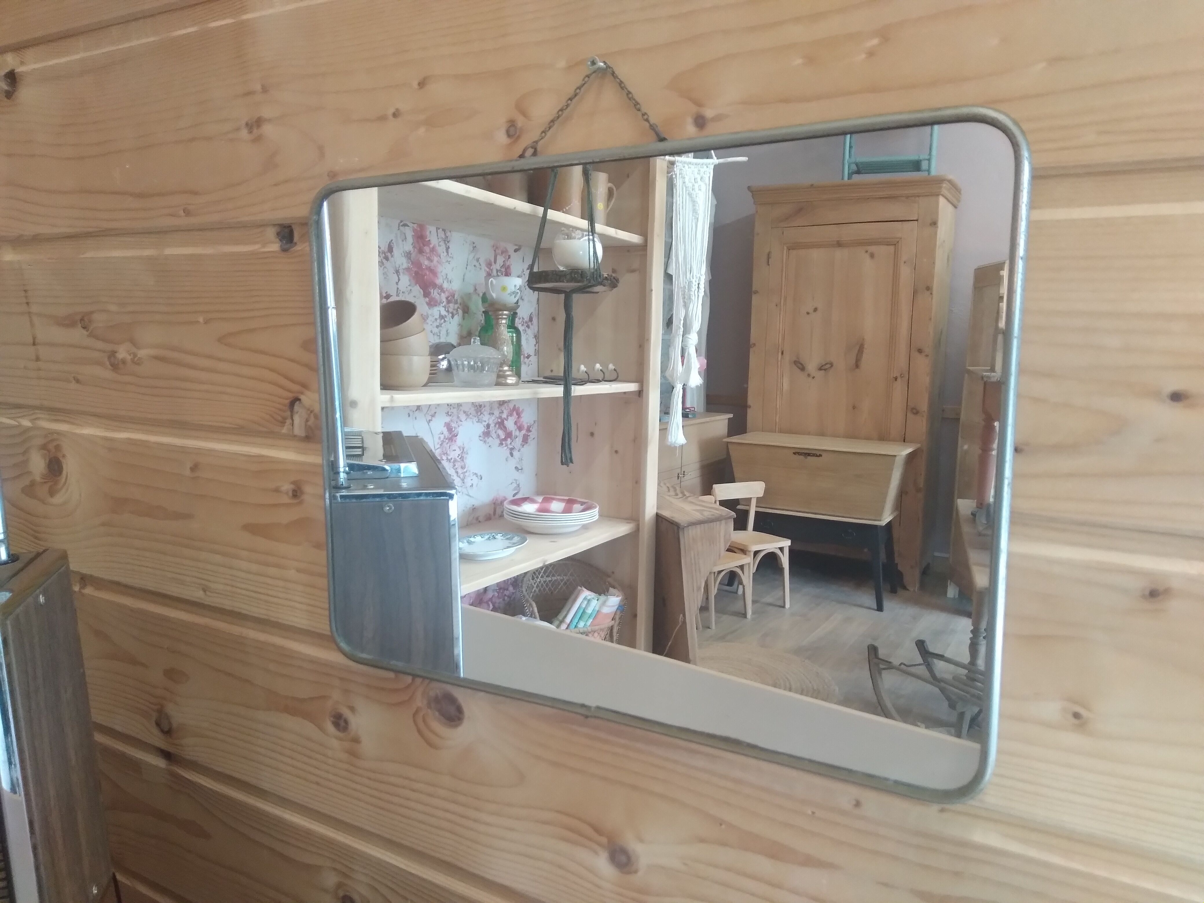 Old barber mirror, 40x30 cm