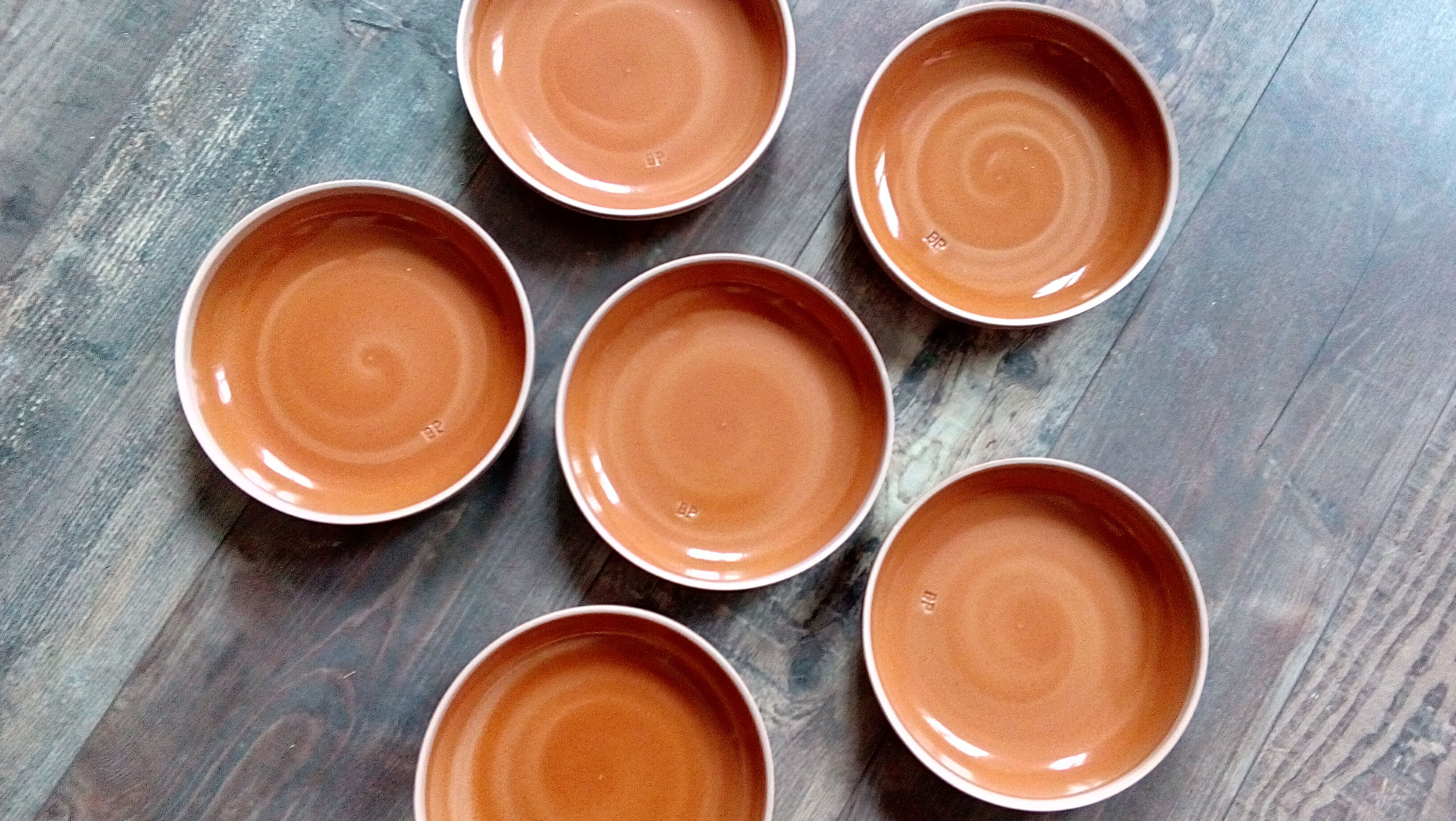 Set de 6 assiettes en grès Sarreguemines