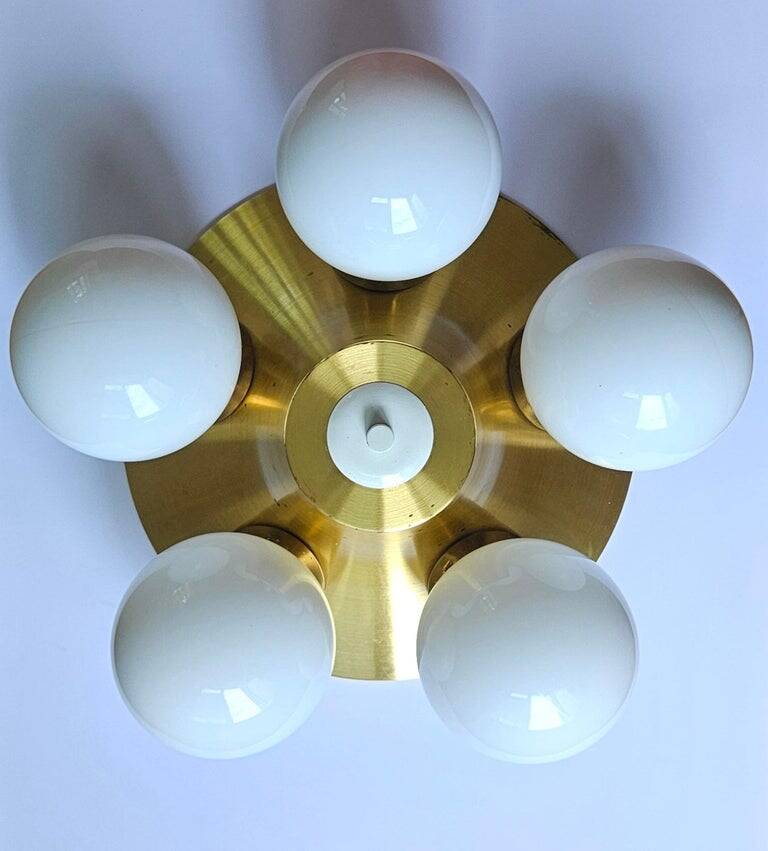 Rare Midcentury Flush Mount Sputnik, Space Age, 1970s