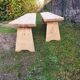 Paire de bancs de ferme bois massif 2 M