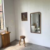 Miroir scandinave en teck massif 1970