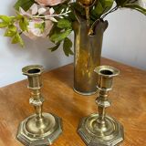 Pair of brass candlesticks