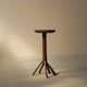 Solid wood side table, Art-Populaire, Auvergne, 19th century