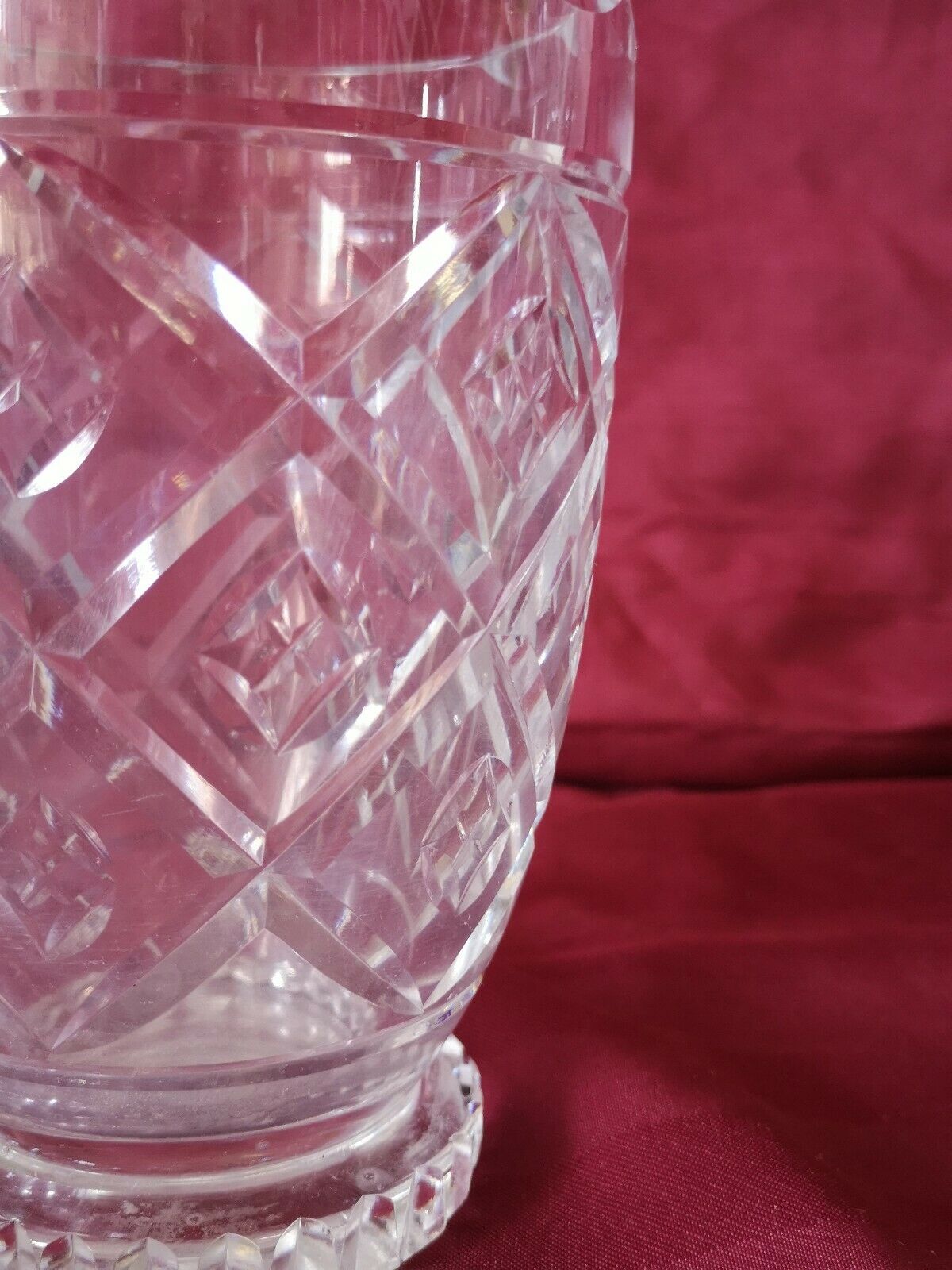 St Louis crystal vase signed