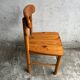 Set of 4 vintage pine dining chairs – 1970s