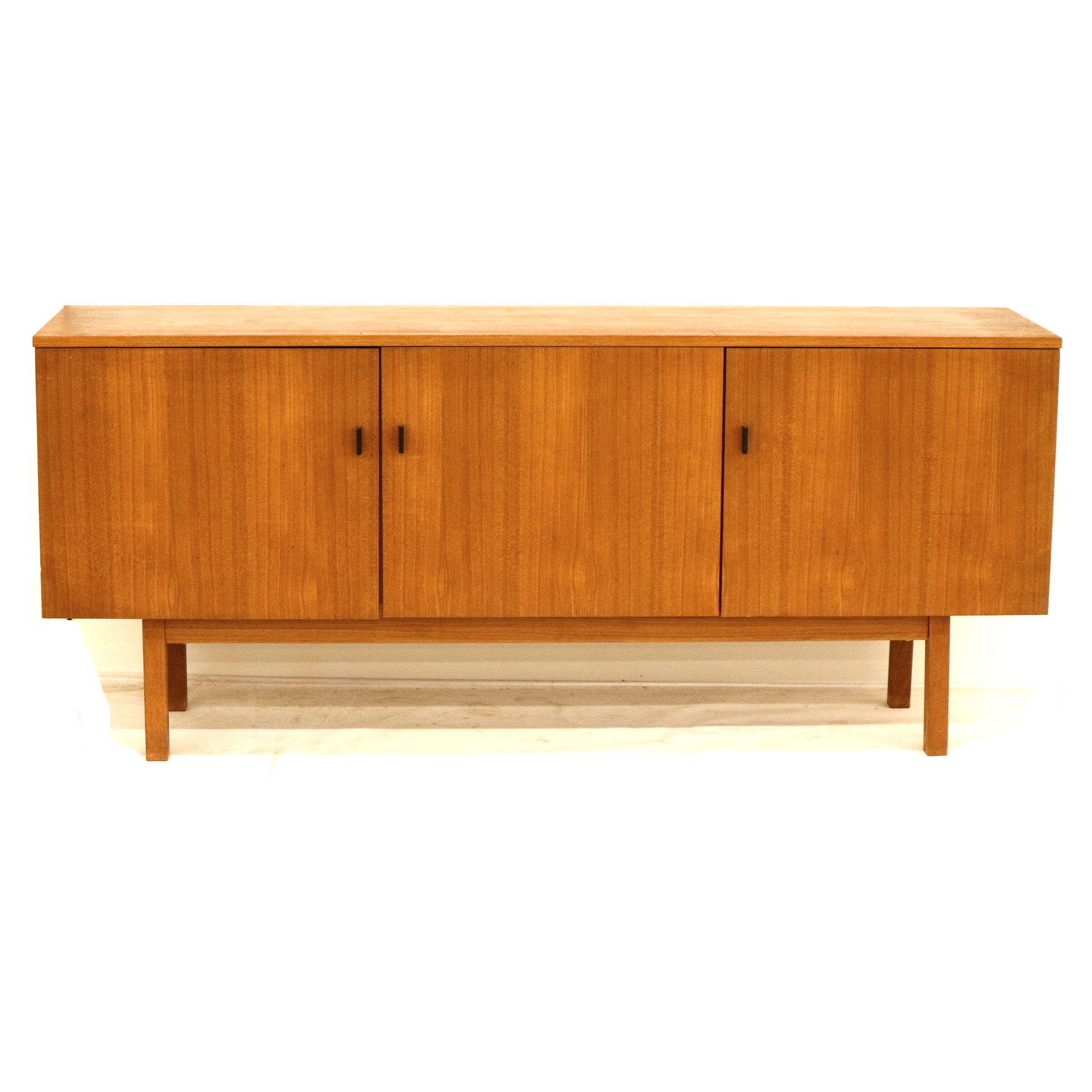 Vintage teak sideboard with doors and drawer made in the 1960s