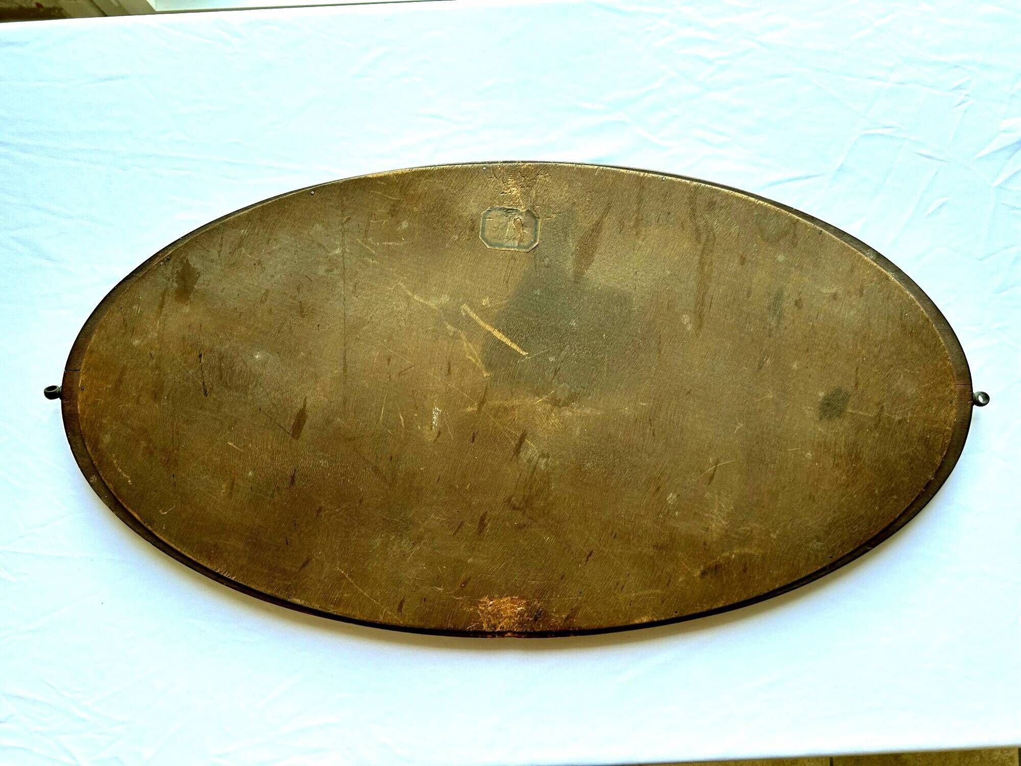 Antique boat mirror in mahogany