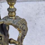 Servant of chemine 19th in bronze, 2 elements