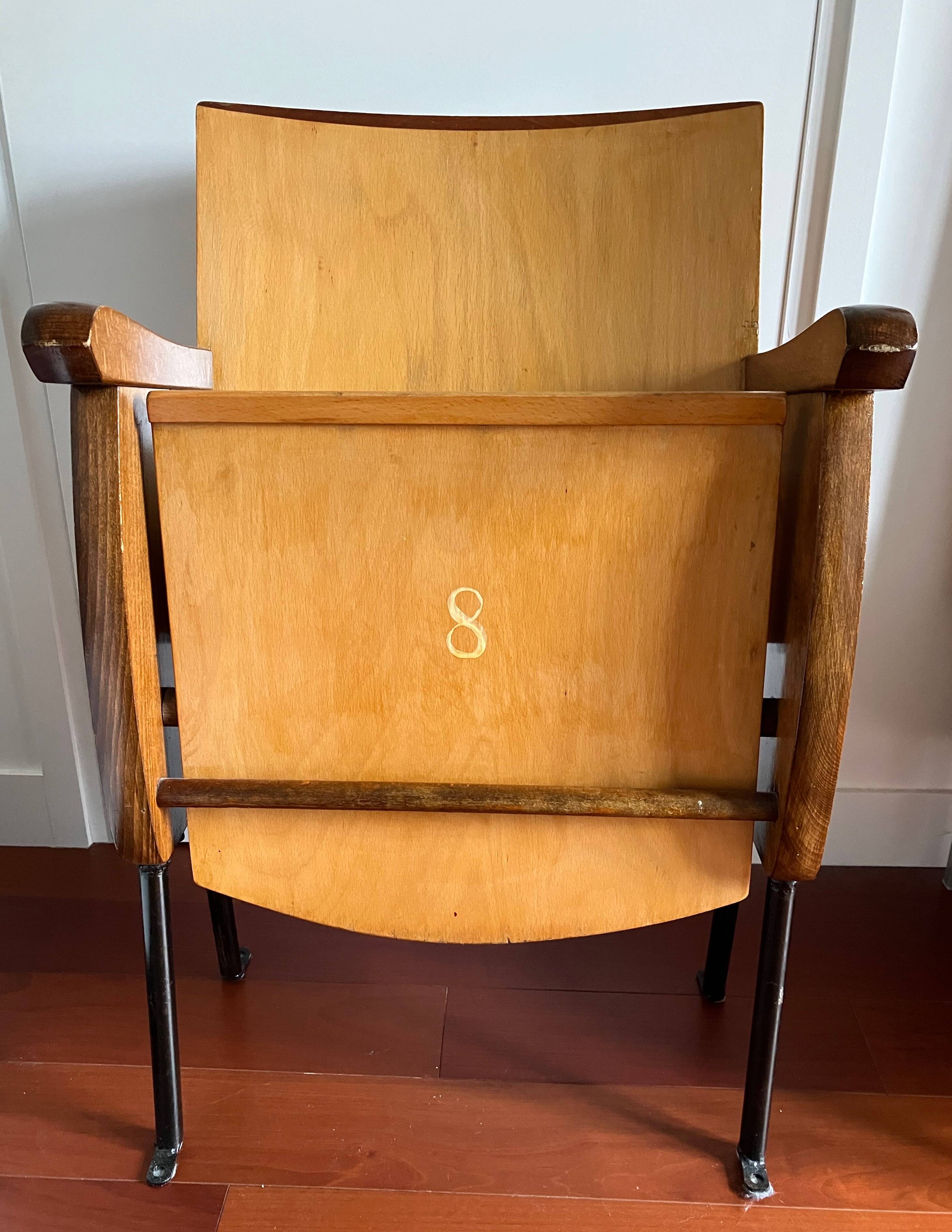 Old cinema or theater folding seat