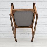 Fauteuil à bascule danois à dossier haut rembourré, laine de meuble kvadrat, années 1950-60,