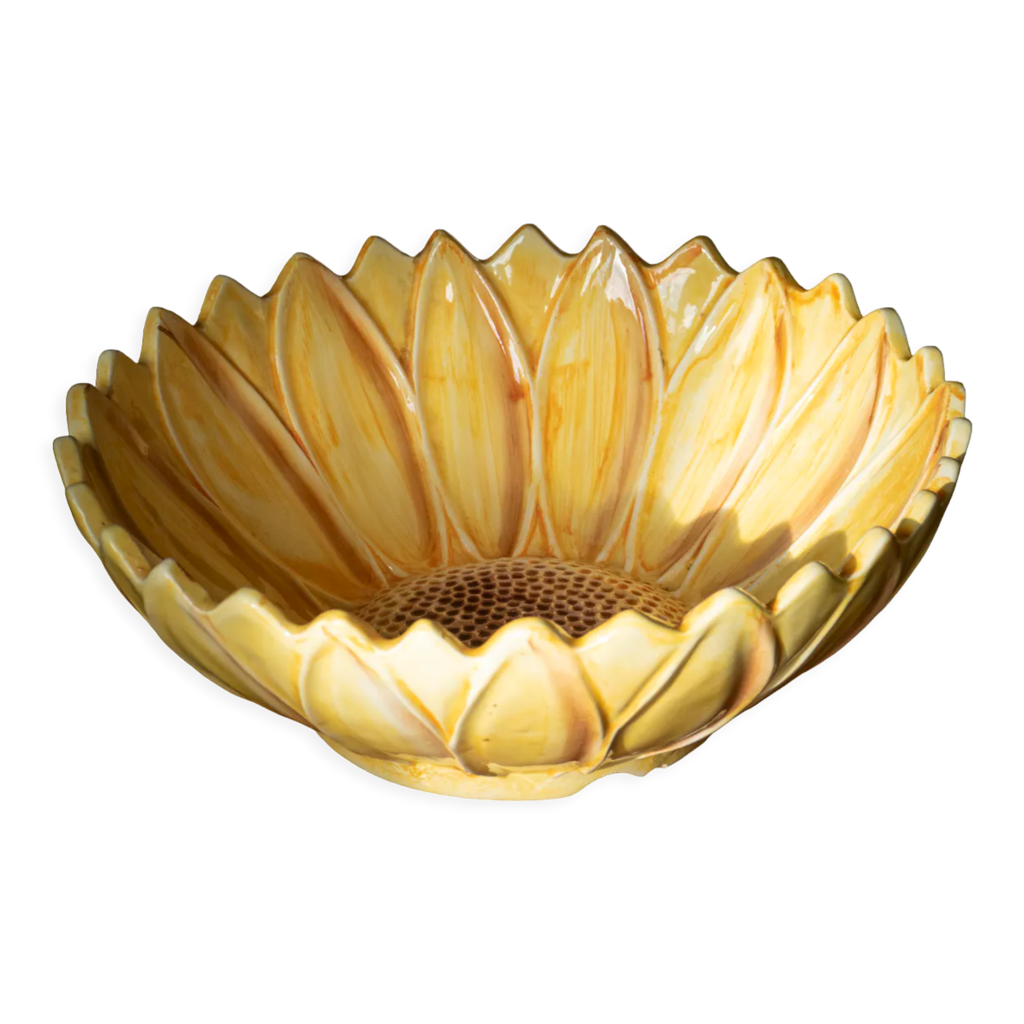 Old drainer in sunflower slip signed GV