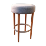 Vintage stool blue fabric