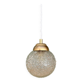 Vintage globe pendant light in molded glass