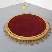 Small filigree Italian bamboo mirror, 1950s