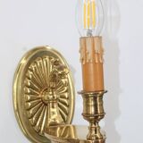 Paire d'appliques en bronze doré style Directoire Lucien Gau