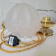 Art deco lamp in brass and glass