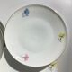 10 plates dessert porcelain decoration flowers 50's melitta