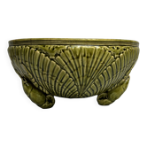 Art Nouveau, barbotine bowl Sarreguemines crayfish late 19th century