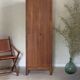 Vintage Parisian oak wardrobe