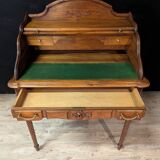 Louis XVI style cylinder desk in walnut