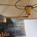 Brass floor lamp column adjustable e-reader art deco style