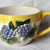 Decorative ceramic mug - Embossed fruit patterns