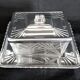 Art Deco cookie jar in chrome metal and glass