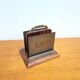 Vintage letter holder in wood and brass